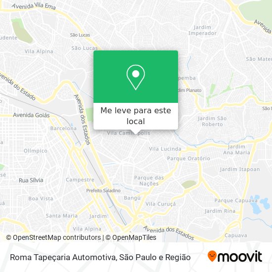 Roma Tapeçaria Automotiva mapa