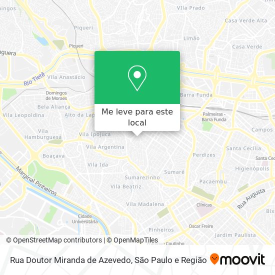 Rua Doutor Miranda de Azevedo mapa