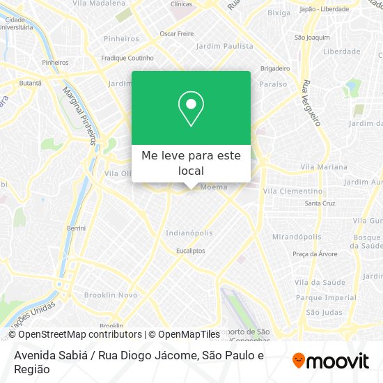 Avenida Sabiá / Rua Diogo Jácome mapa