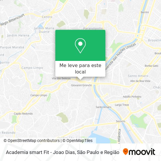 Academia smart Fit - Joao Dias mapa