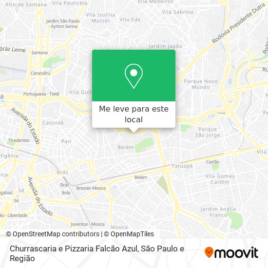 Churrascaria e Pizzaria Falcão Azul mapa