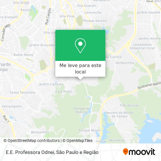 E.E. Professora Odnei mapa