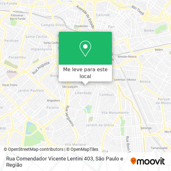 Rua Comendador Vicente Lentini 403 mapa