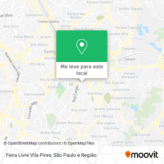 Feira Livre Vila Pires mapa