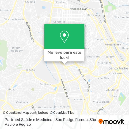 Partmed Saúde e Medicina - Sbc Rudge Ramos mapa