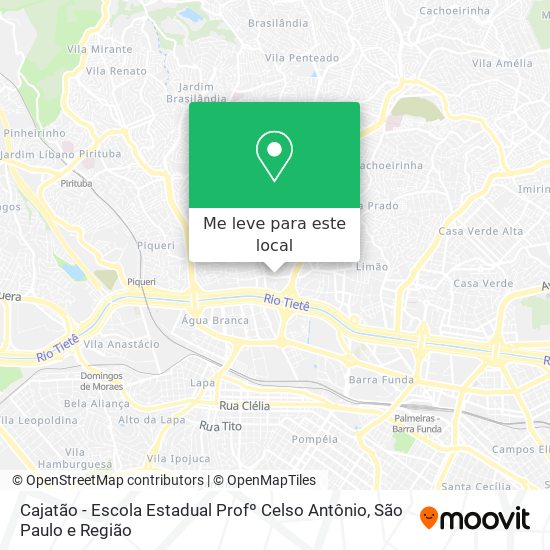 Cajatão - Escola Estadual Profº Celso Antônio mapa