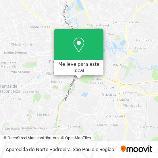 Aparecida do Norte Padroeira mapa