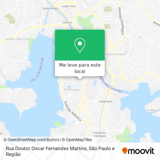 Rua Doutor Oscar Fernandes Martins mapa