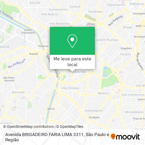 Avenida BRIGADEIRO FARIA LIMA 3311 mapa