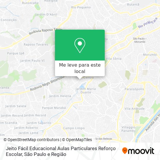 Jeito Fácil Educacional Aulas Particulares Reforço Escolar mapa