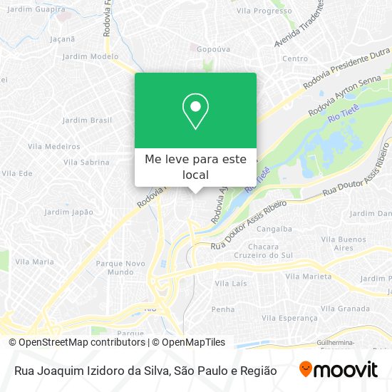 Rua Joaquim Izidoro da Silva mapa
