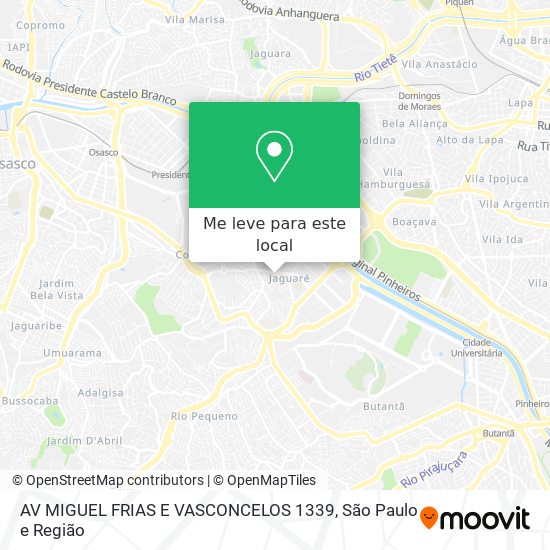 AV MIGUEL FRIAS E VASCONCELOS 1339 mapa