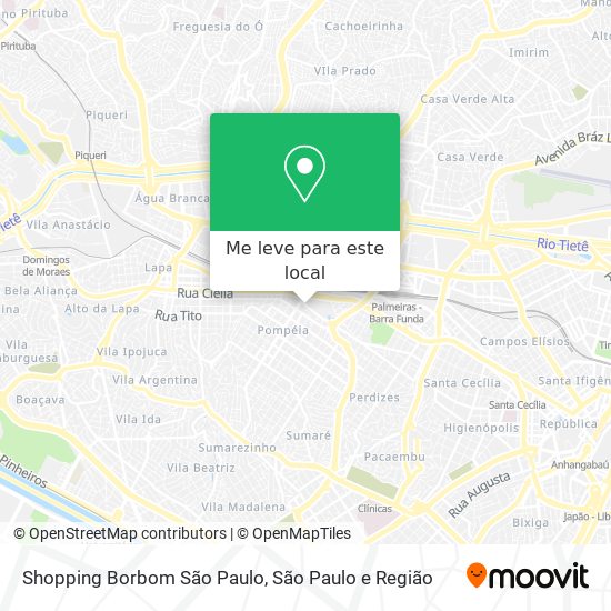 Shopping Borbom São Paulo mapa