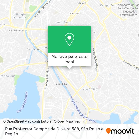 Rua Professor Campos de Oliveira 588 mapa