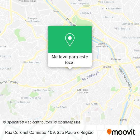Rua Coronel Camisão  409 mapa