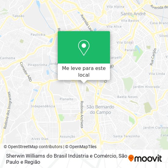 Sherwin Williams do Brasil Indústria e Comércio mapa