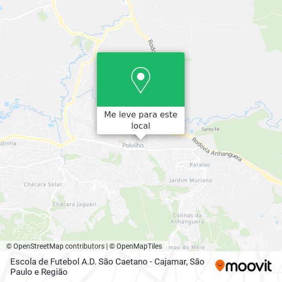 Escola de Futebol A.D. São Caetano - Cajamar mapa