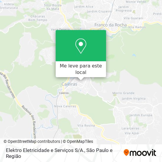 Elektro Eletricidade e Serviços S / A. mapa