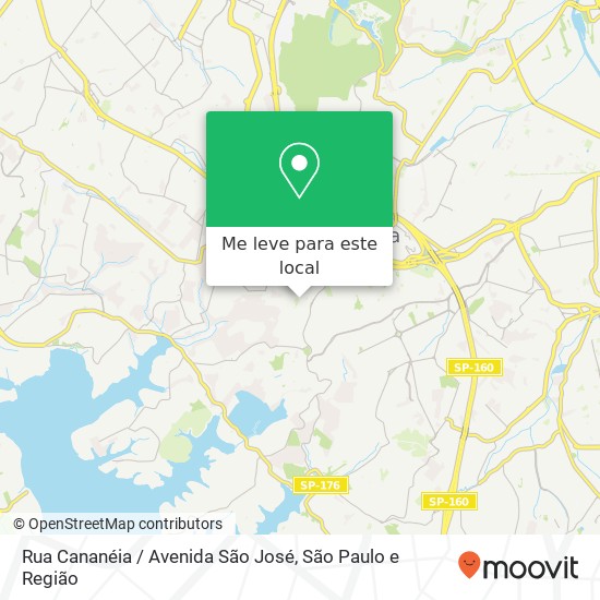 Rua Cananéia / Avenida São José mapa