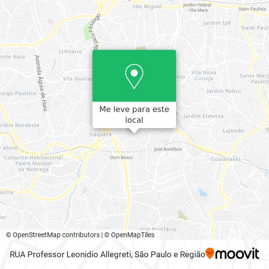 RUA Professor Leonidio Allegreti mapa