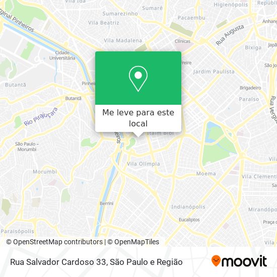 Rua Salvador Cardoso   33 mapa