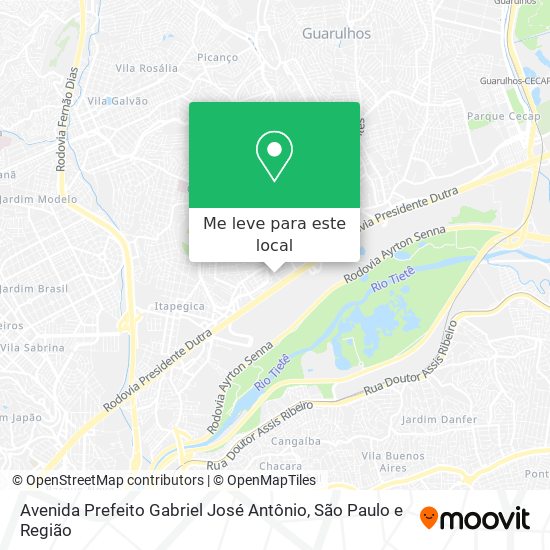 Avenida Prefeito Gabriel José Antônio mapa