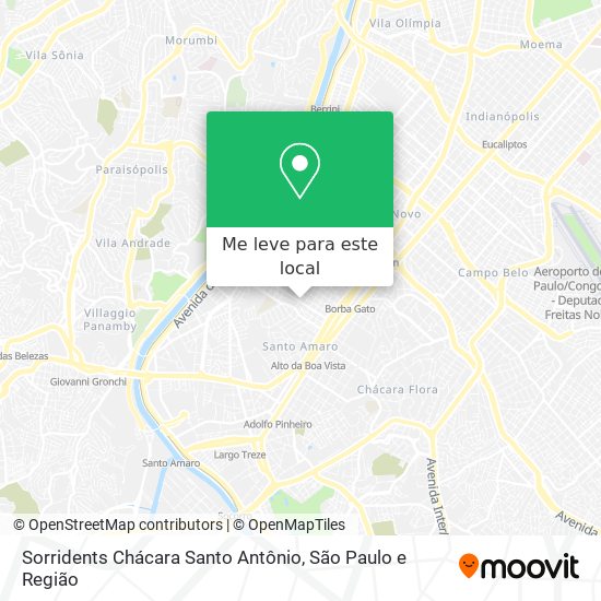 Sorridents Chácara Santo Antônio mapa