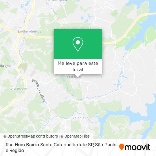 Rua  Hum  Bairro Santa Catarina  bofete    SP mapa