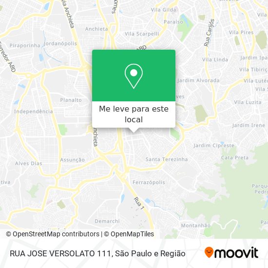 RUA JOSE VERSOLATO 111 mapa