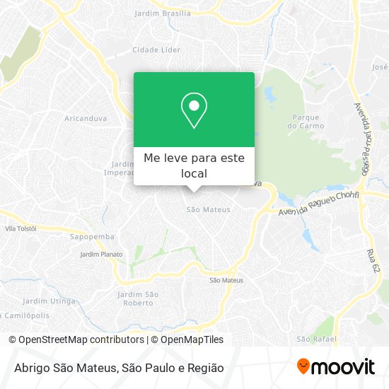 Abrigo São Mateus mapa