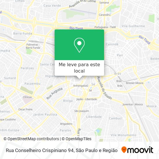 Rua Conselheiro Crispiniano  94 mapa