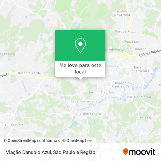 Viação Danubio Azul mapa
