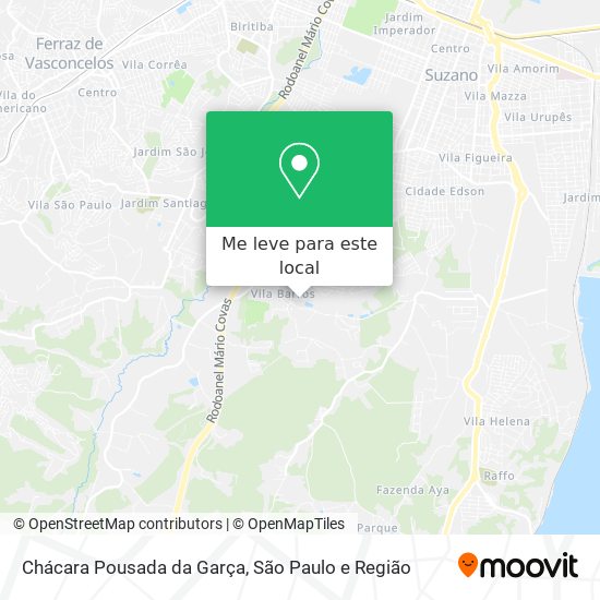 Chácara Pousada da Garça mapa