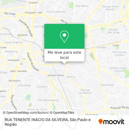 RUA TENENTE INÁCIO DA SILVEIRA mapa