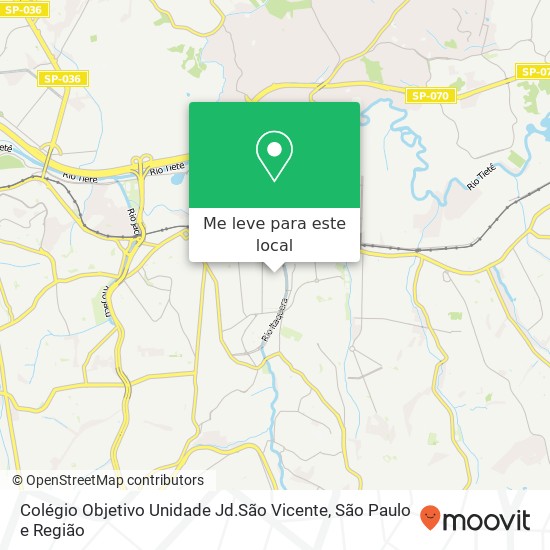 Colégio Objetivo Unidade Jd.São Vicente mapa