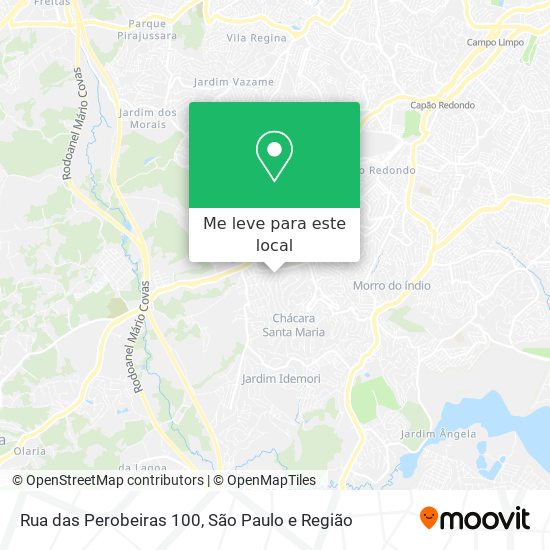 Rua das Perobeiras 100 mapa