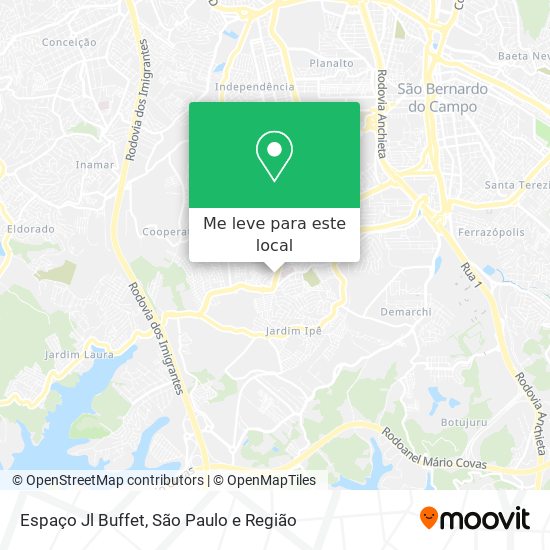 Espaço Jl Buffet mapa