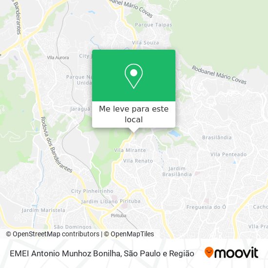 EMEI Antonio Munhoz Bonilha mapa