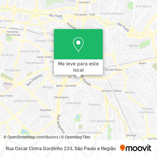 Rua Oscar Cintra Gordinho 233 mapa
