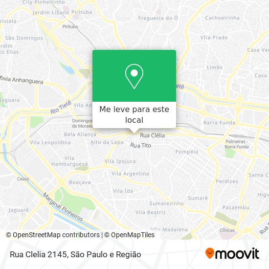 Rua Clelia 2145 mapa