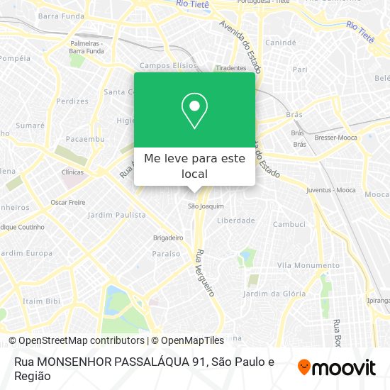 Rua MONSENHOR PASSALÁQUA 91 mapa