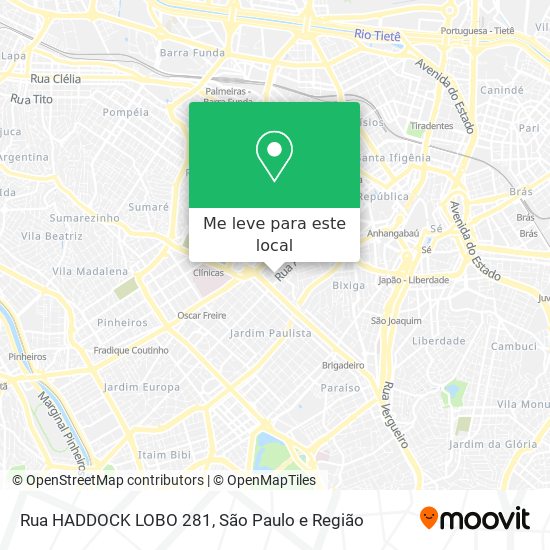 Rua HADDOCK LOBO 281 mapa