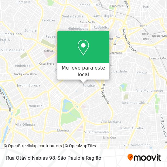 Rua Otávio Nébias 98 mapa