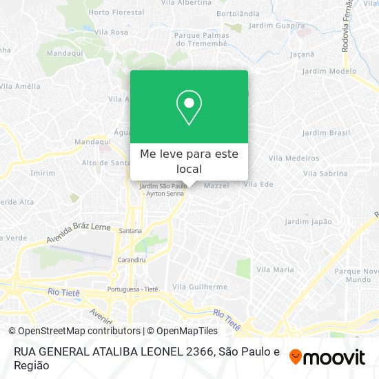 RUA GENERAL ATALIBA LEONEL 2366 mapa