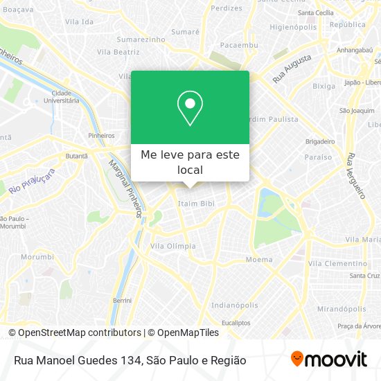 Rua Manoel Guedes 134 mapa