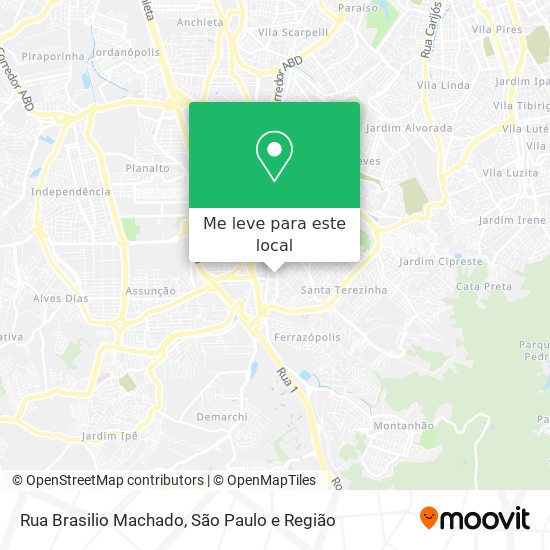 Rua Brasilio Machado mapa