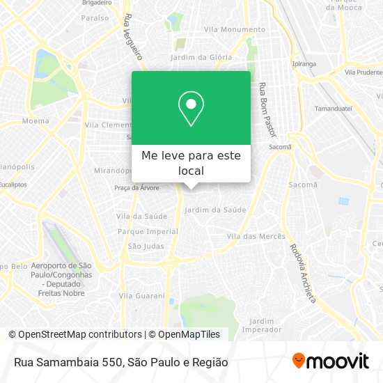 Rua Samambaia 550 mapa