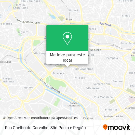 Rua Coelho de Carvalho mapa