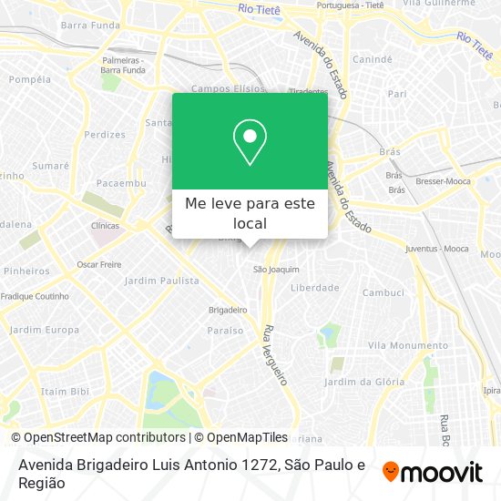 Avenida Brigadeiro Luis Antonio 1272 mapa