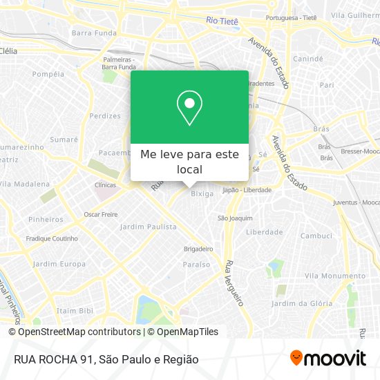 RUA ROCHA 91 mapa